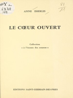 cover image of Le Cœur ouvert